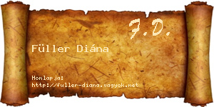 Füller Diána névjegykártya